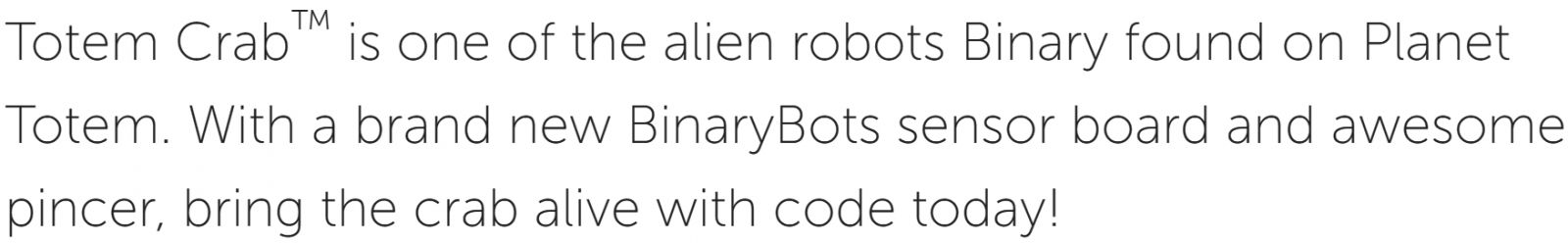 קיט פיתוח לאלקטרוניקה BBC MICRO-BIT BINARYBOTS TOTEM CRAB TOTEMCRAB